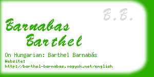 barnabas barthel business card